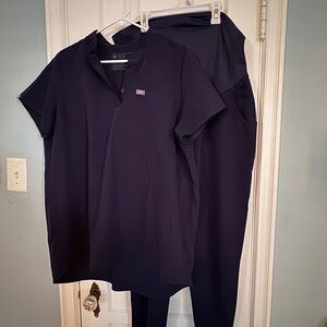 Figs Navy Scrub maternity set.